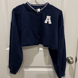 Cropped Navy Sweater